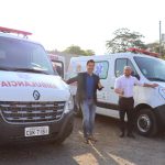 Deputado e Eliel Fox checam ambulâncias compradas por emenda parlamentar